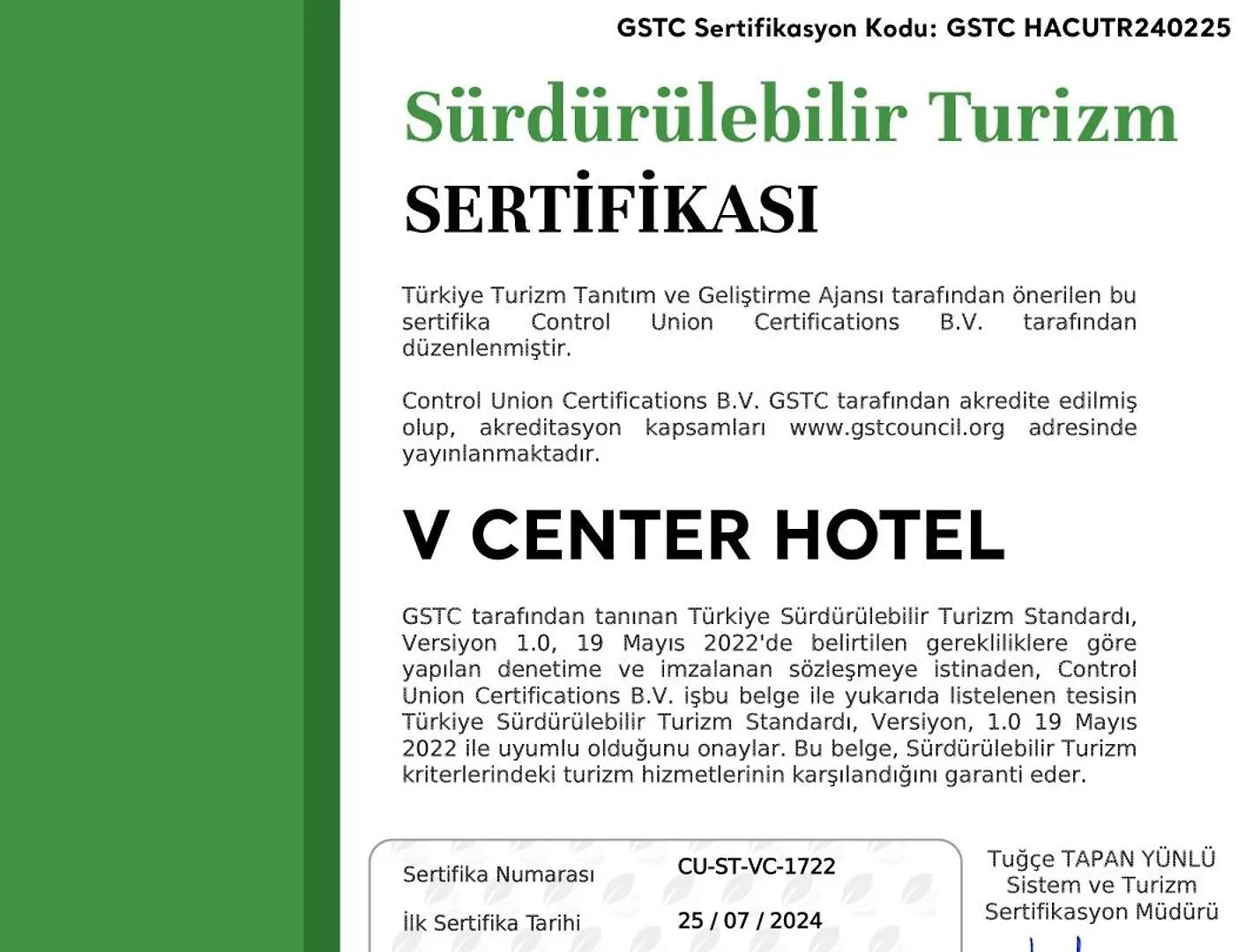 V Center Hotel Trabzon